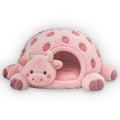 Strawberry Cow Cave Lounger shaped plush pillow, product image (1 of 2)