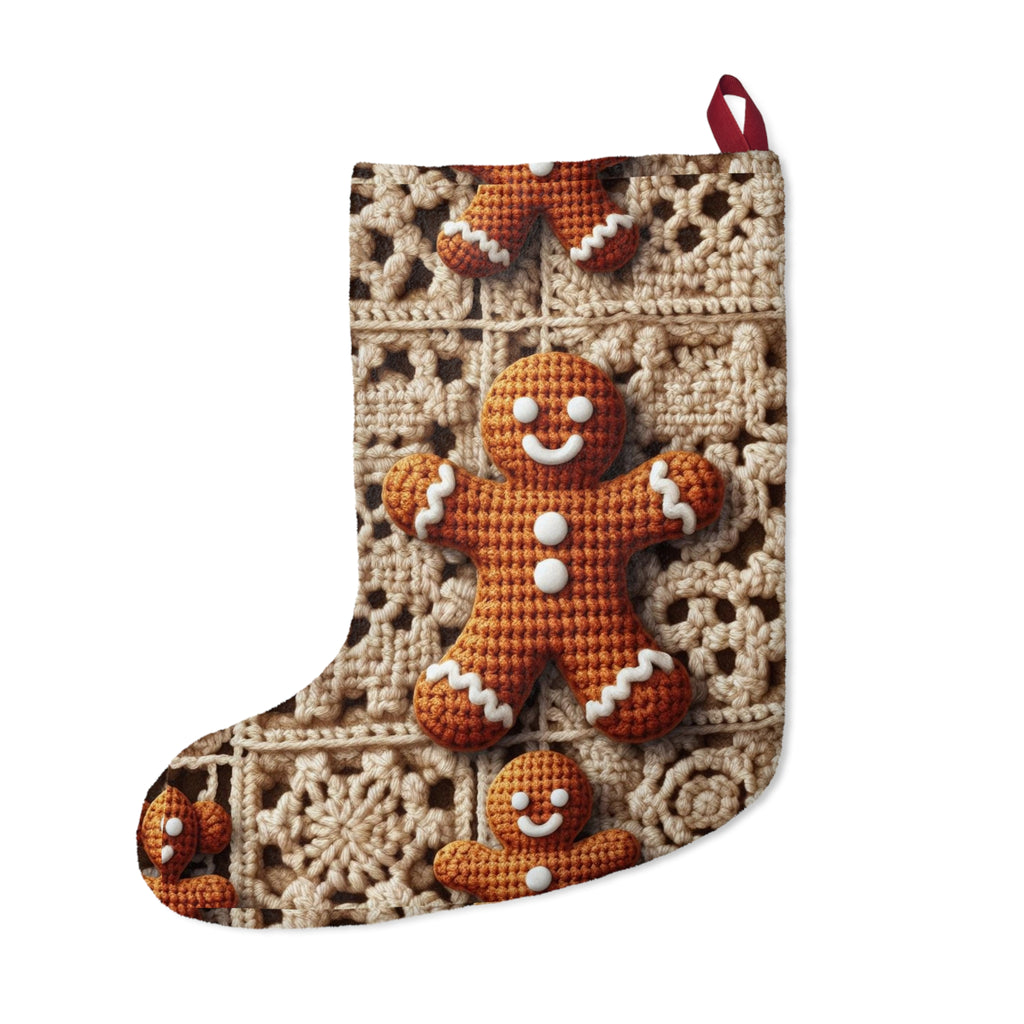 Gingerbread Man Crochet-Look Christmas Stocking, product image (2 of 4)