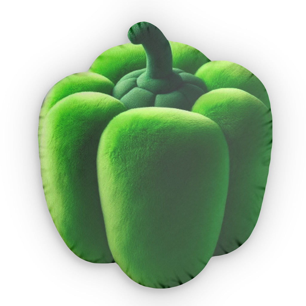 Green Bell Pepper shaped plush pillow, product image (1 of 2)