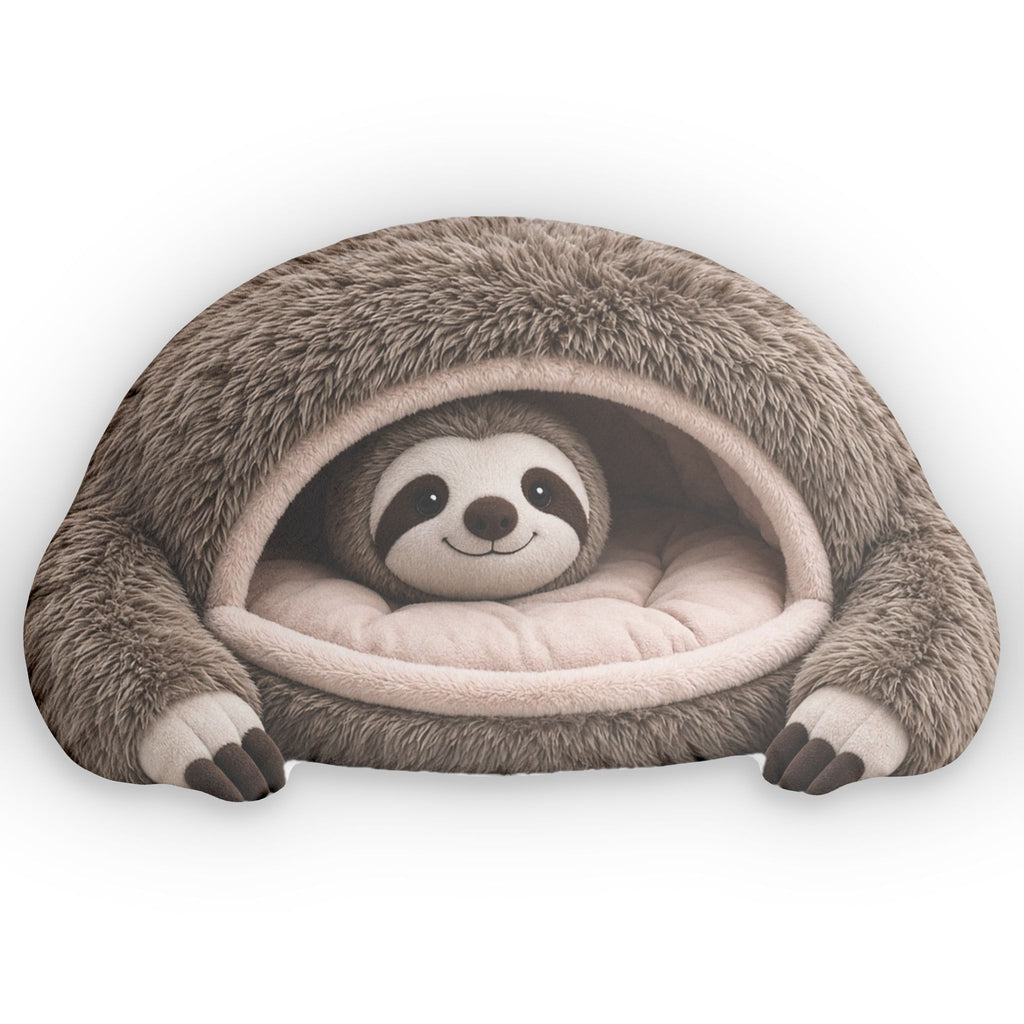 Giant Sloth Cave Lounger shaped plush pillow, product image (1 of 2)