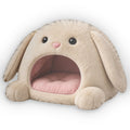 Giant Bunny Cave Lounger shaped plush pillow, product image (1 of 2)