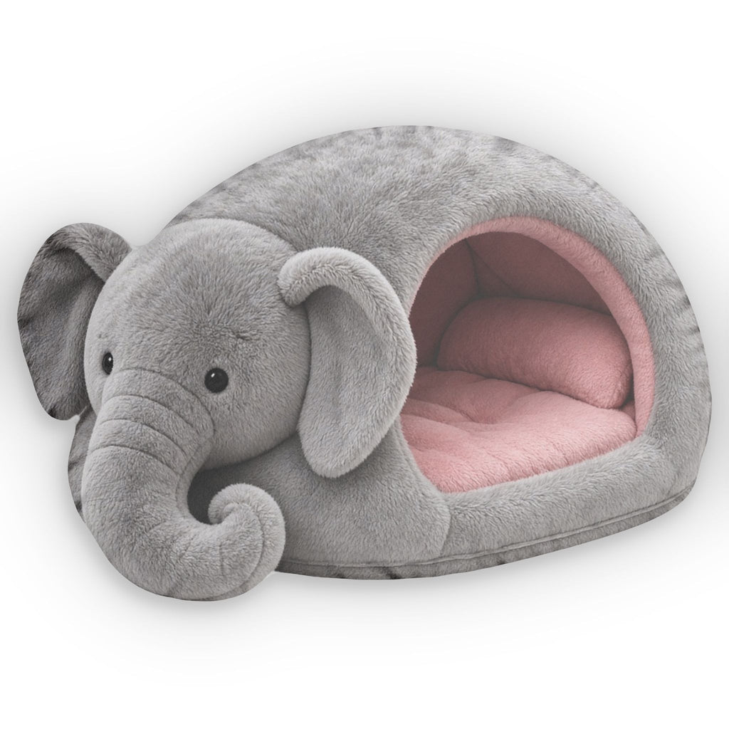 Giant Elephant Cave Lounger shaped plush pillow, product image (1 of 2)
