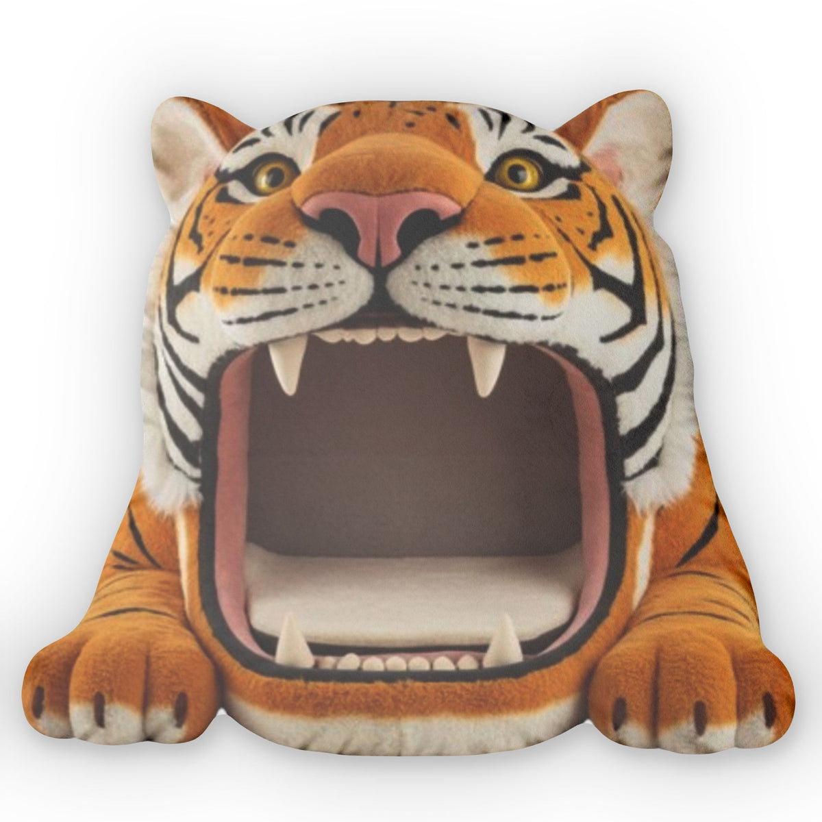 Roaring Tiger Cave Lounger shaped plush pillow, product image (2 of 2)