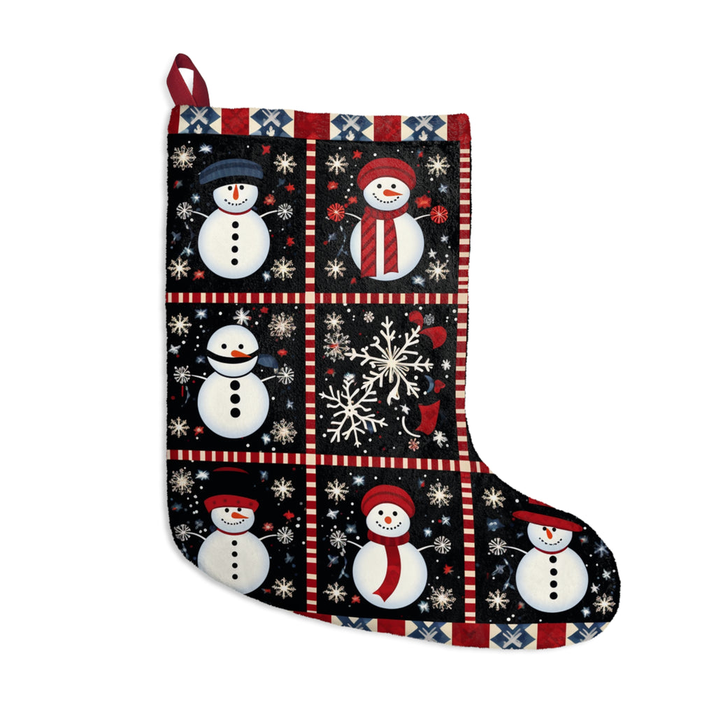 Crochet-Look Snowman Christmas Stocking, product image (1 of 4)