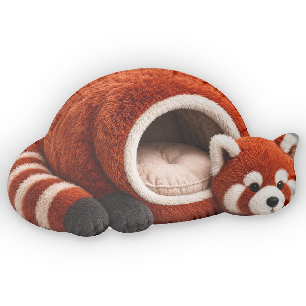 Giant Red Panda Cave Lounger shaped plush pillow, product image (2 of 2)