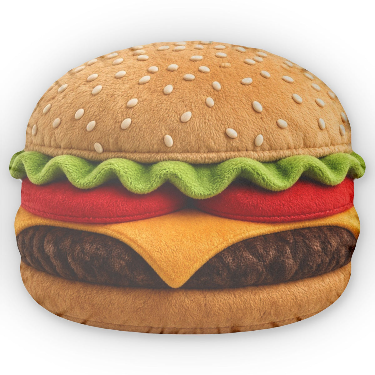 Cheeseburger shaped plush pillow, product image (2 of 2)