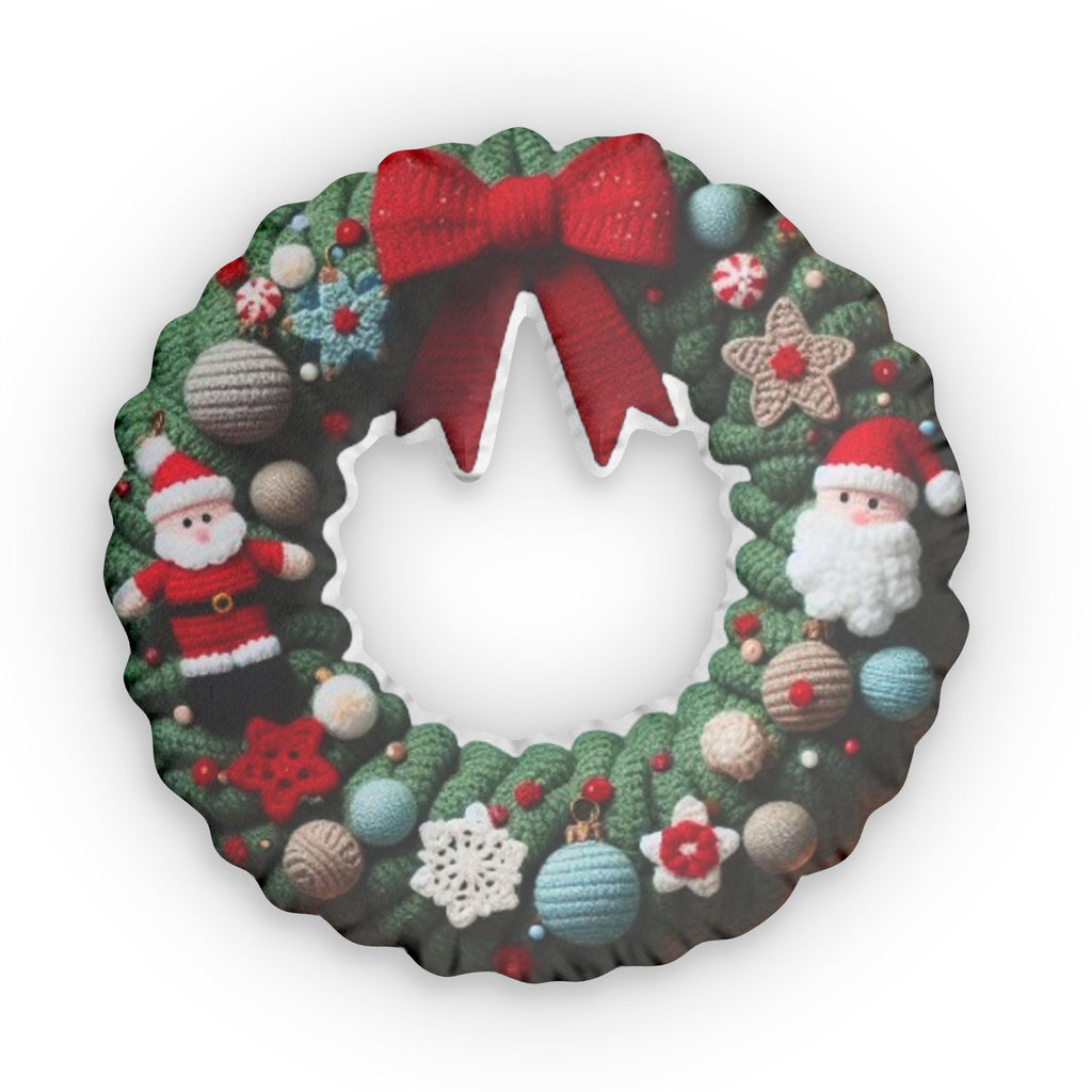 Christmas Wreath shaped plush pillow, product image (1 of 2)