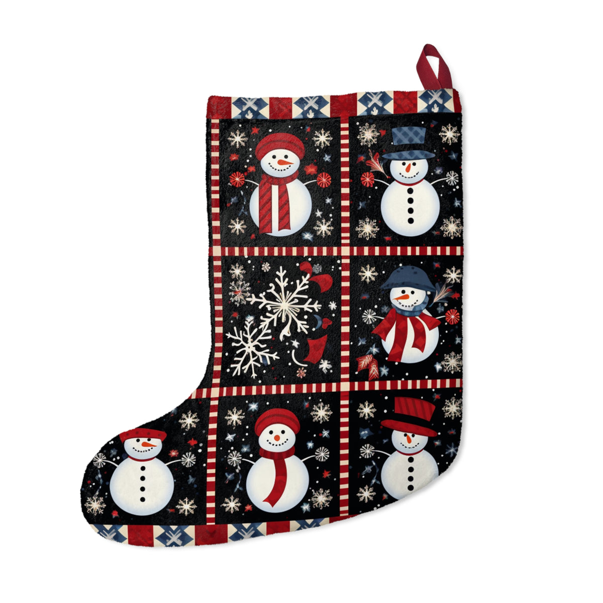 Crochet-Look Snowman Christmas Stocking, product image (2 of 4)