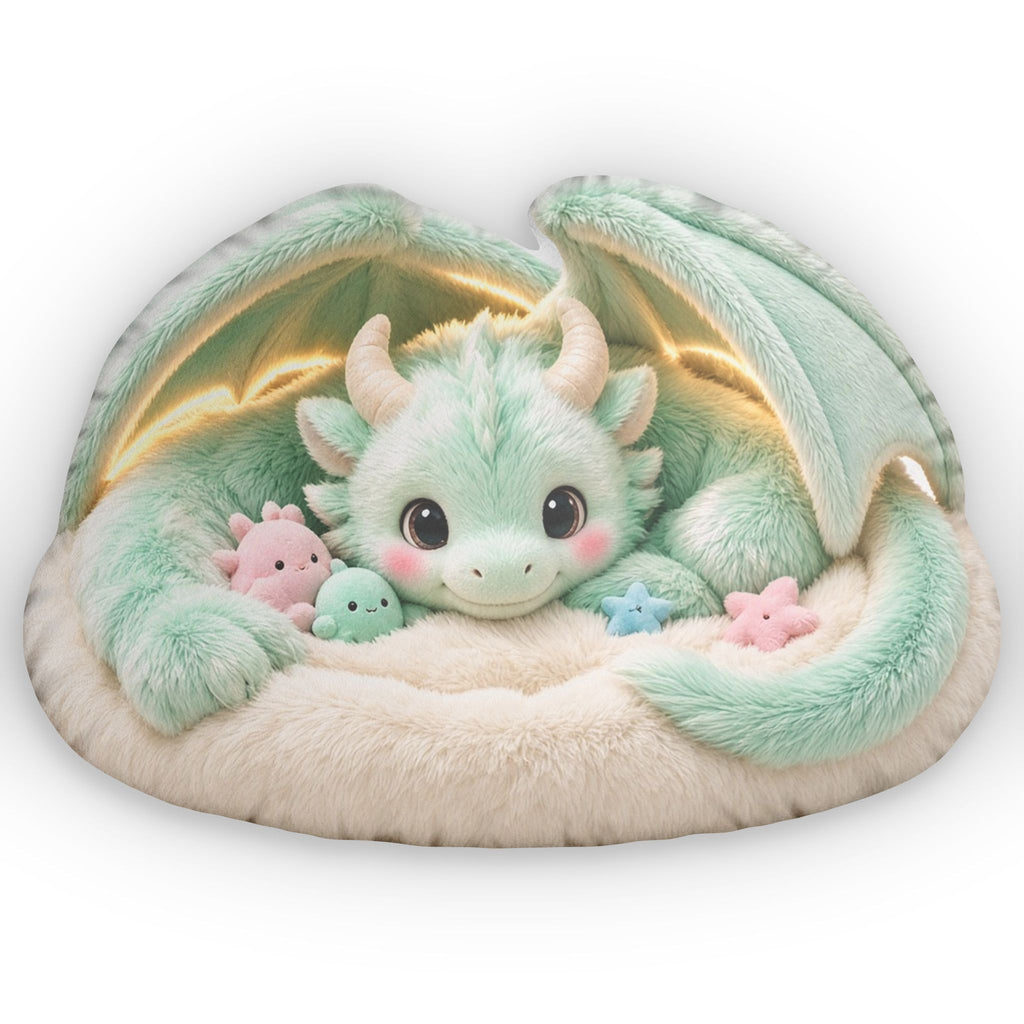 Mint Cloud Dragon Nest Lounger shaped plush pillow, product image (1 of 2)