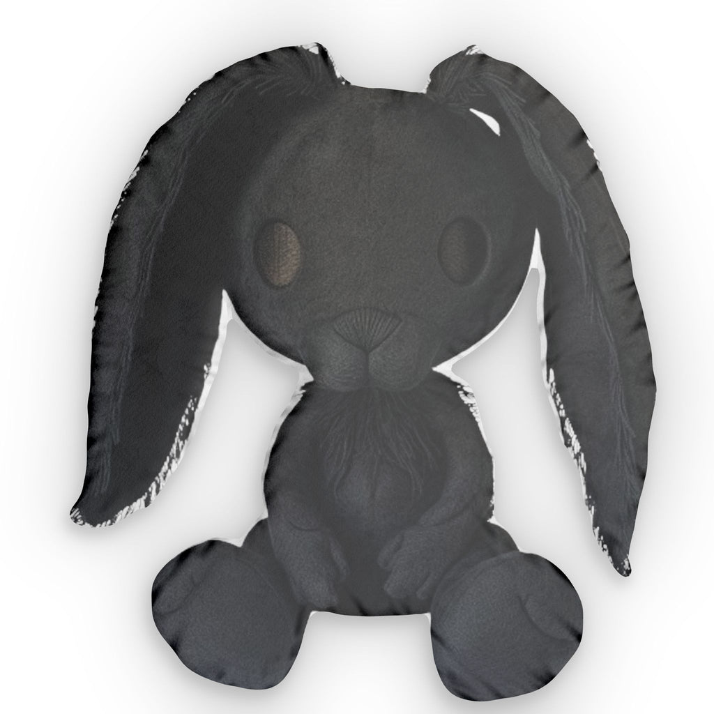Bunny Dark Hole, Gothic Black Rabbit, Plush Gift, Shaped Pillow, product mockup (1 of 2)