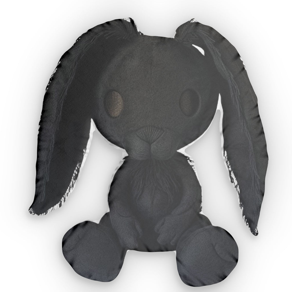 Bunny Dark Hole, Gothic Black Rabbit, Plush Gift, Shaped Pillow, product mockup (1 of 2)
