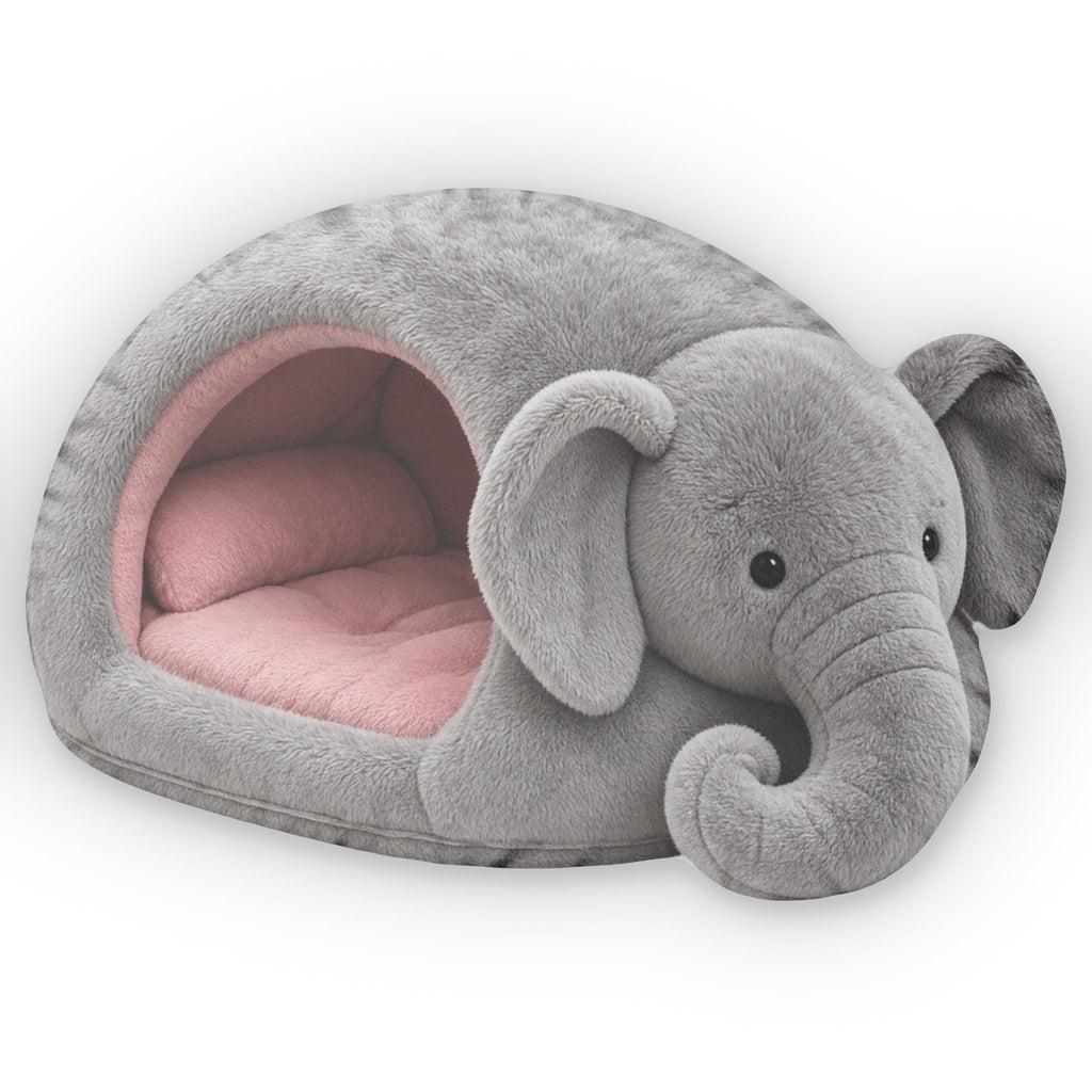 Giant Elephant Cave Lounger shaped plush pillow, product image (2 of 2)