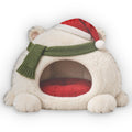 Christmas Polar Bear Cave Lounger shaped plush pillow, product image (1 of 2)