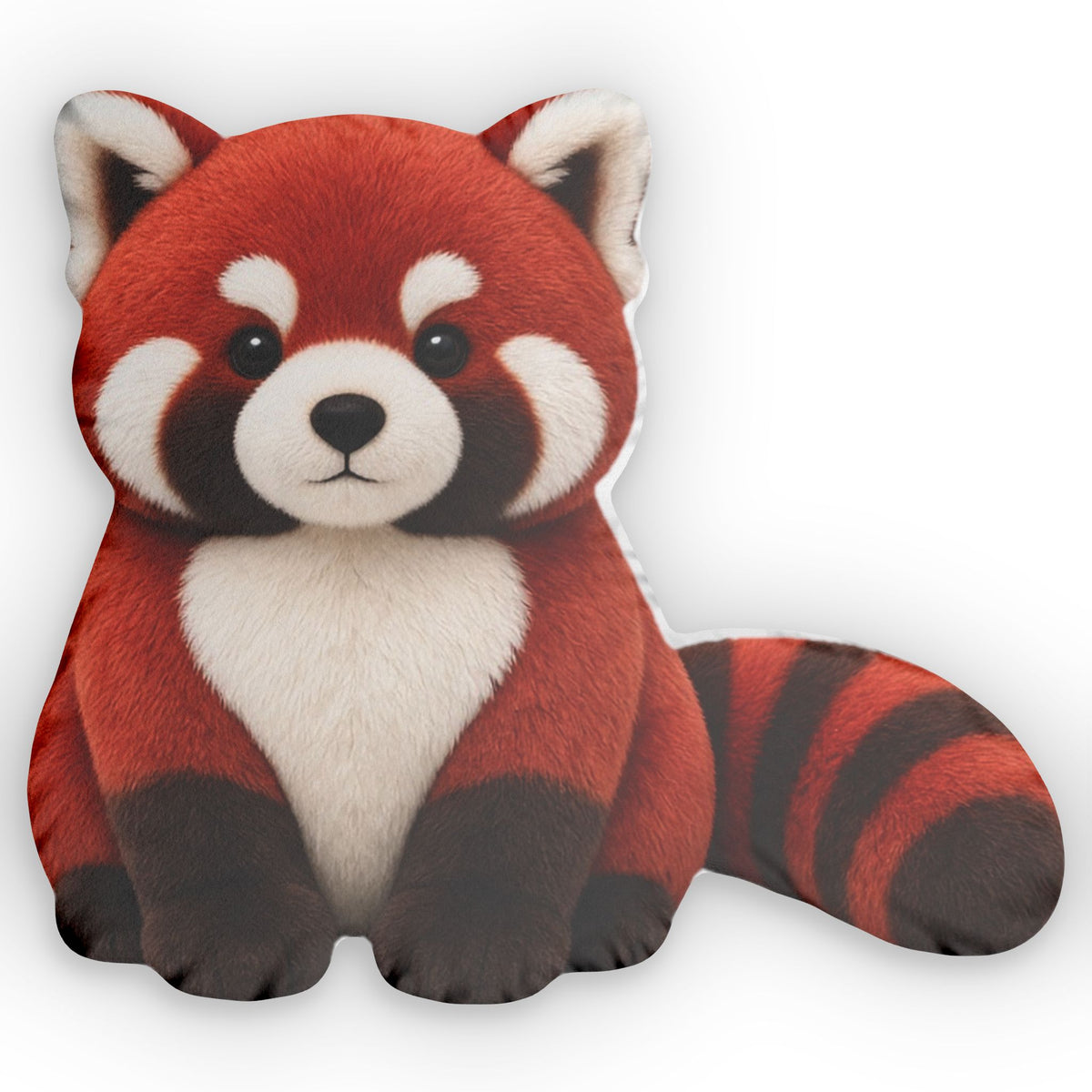 Fluffy Red Panda shaped plush pillow, product image (1 of 2)