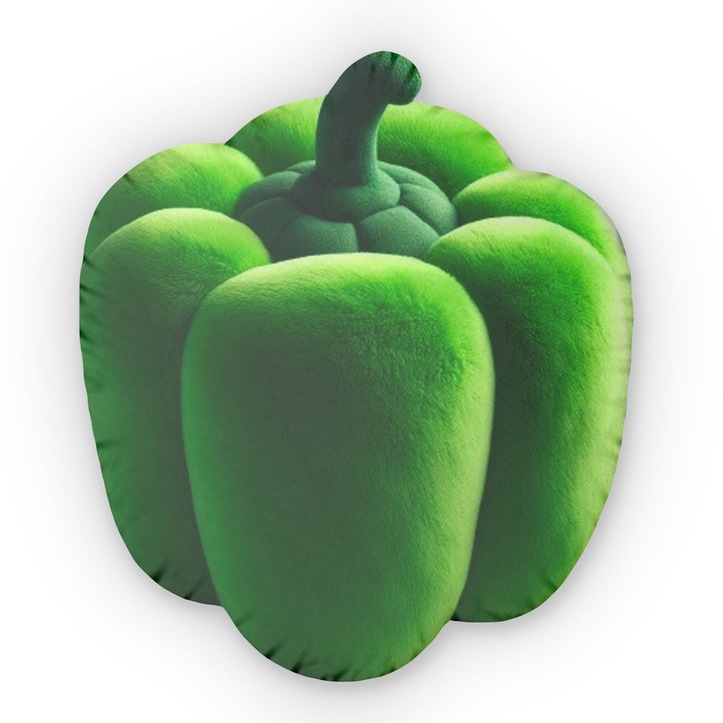 Green Bell Pepper shaped plush pillow, product image (2 of 2)