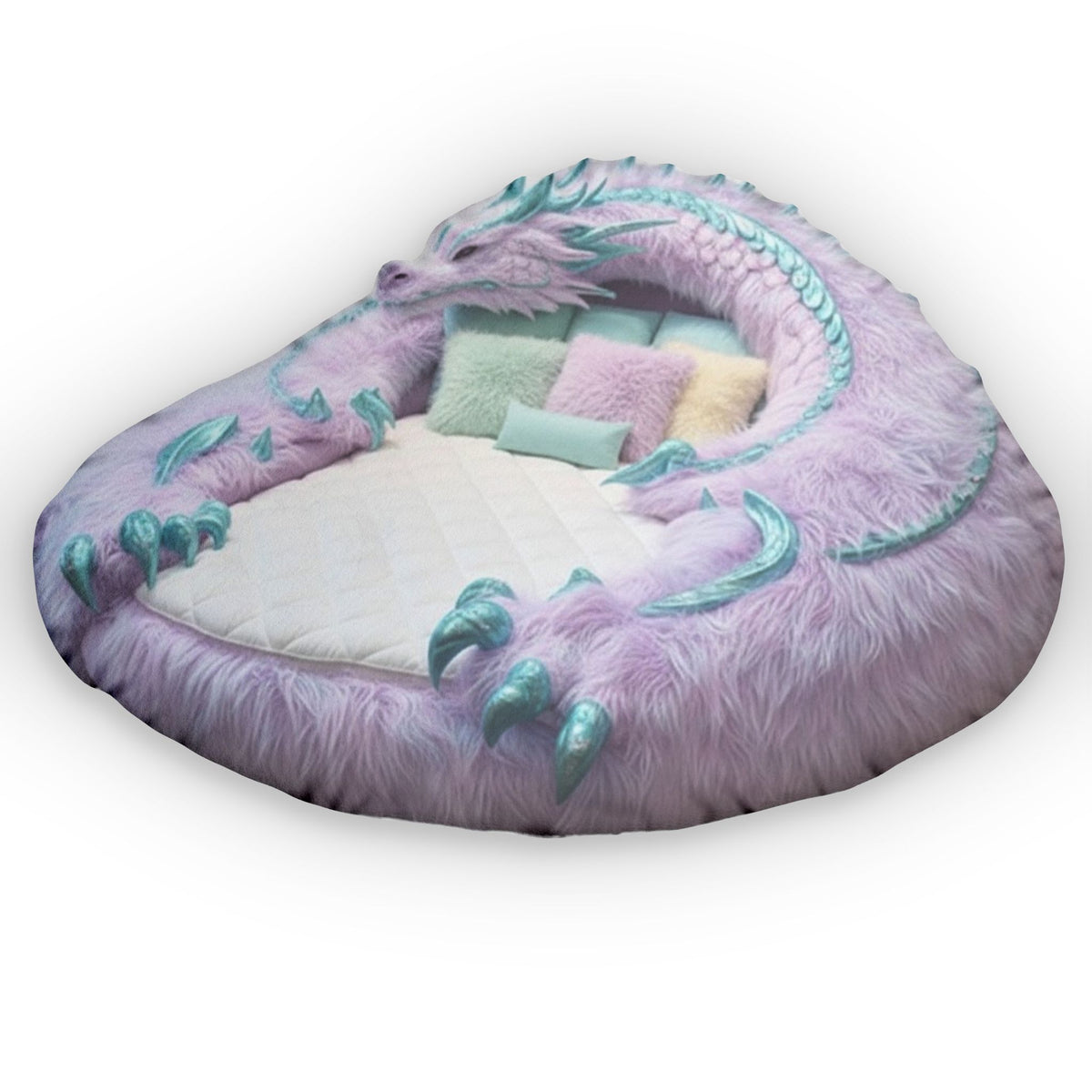 Pastel Dragon Claw flat plush shaped pillow, product mockup (1 of 2)