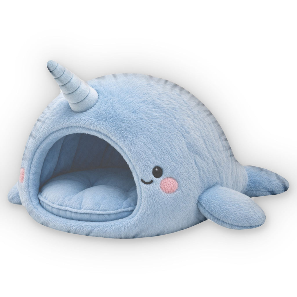 Giant Narwhal Cave Lounger shaped plush pillow, product image (2 of 2)