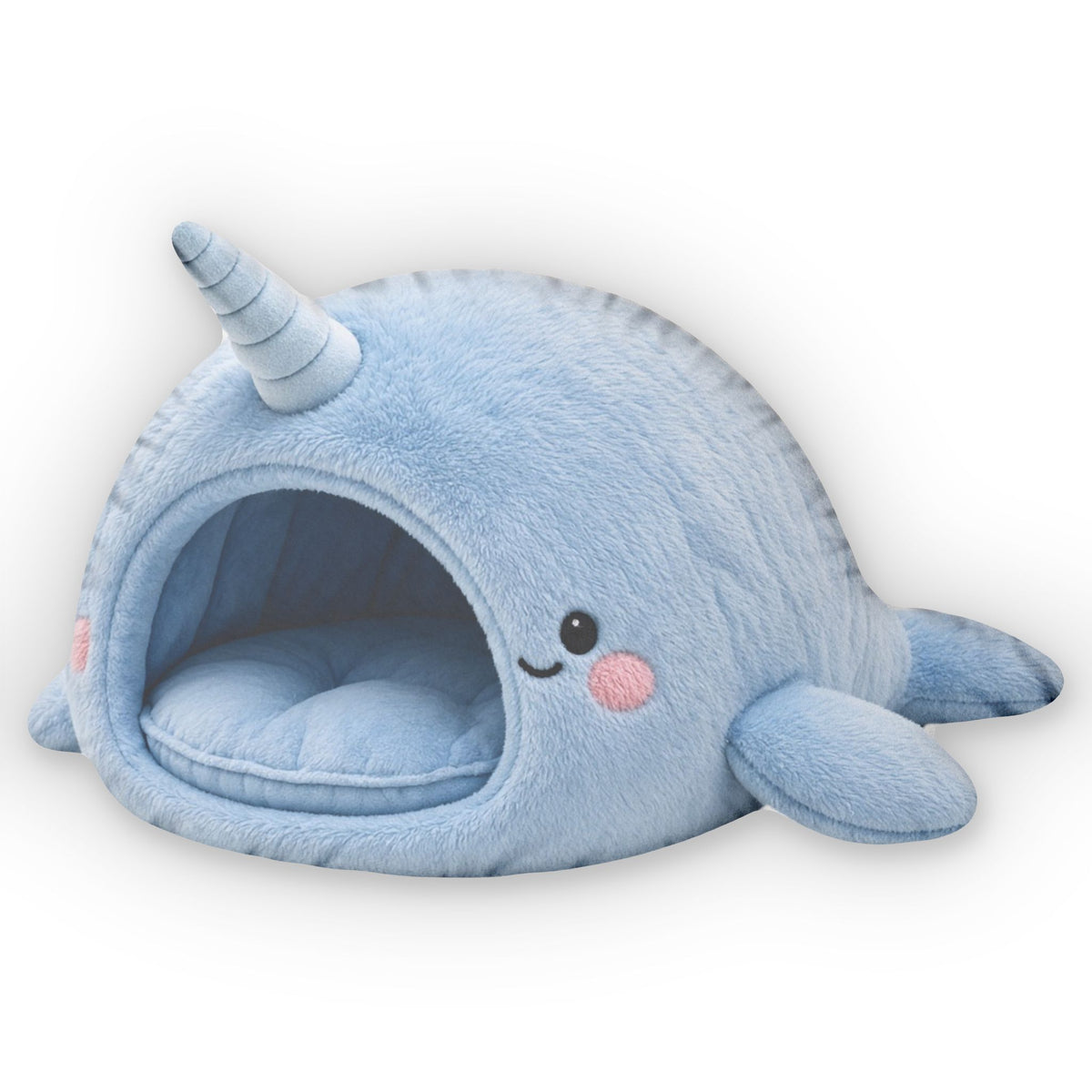Giant Narwhal Cave Lounger shaped plush pillow, product image (2 of 2)