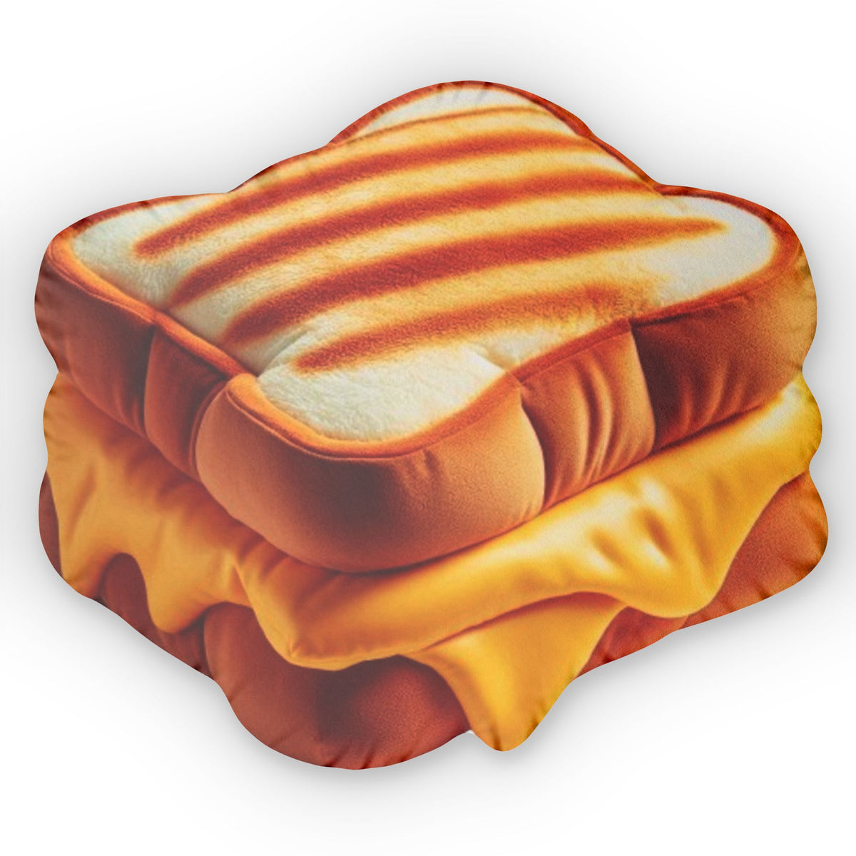 Grilled Cheese Sandwich Shaped Plush Pillow, product mockup (2 of 2)