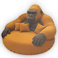 Giant Gorilla flat plush shaped pillow, product mockup (1 of 2)