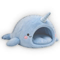 Giant Narwhal Cave Lounger shaped plush pillow, product image (1 of 2)