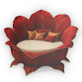Oversized Red Floral flat plush shaped pillow, product mockup (1 of 2)