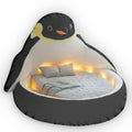 Giant Penguin flat plush shaped pillow, product mockup (1 of 2)