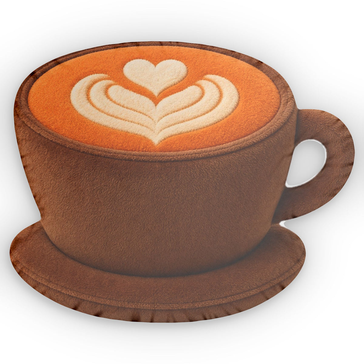 Latte Coffee Cup shaped plush pillow, product image (1 of 2)