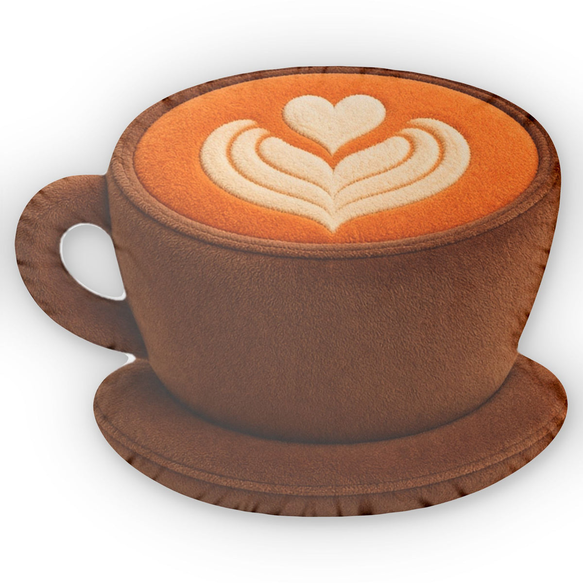 Latte Coffee Cup shaped plush pillow, product image (2 of 2)