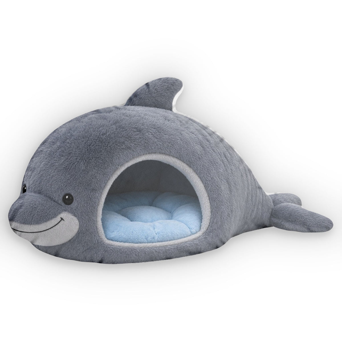 Giant Dolphin Cave Lounger shaped plush pillow, product image (1 of 2)