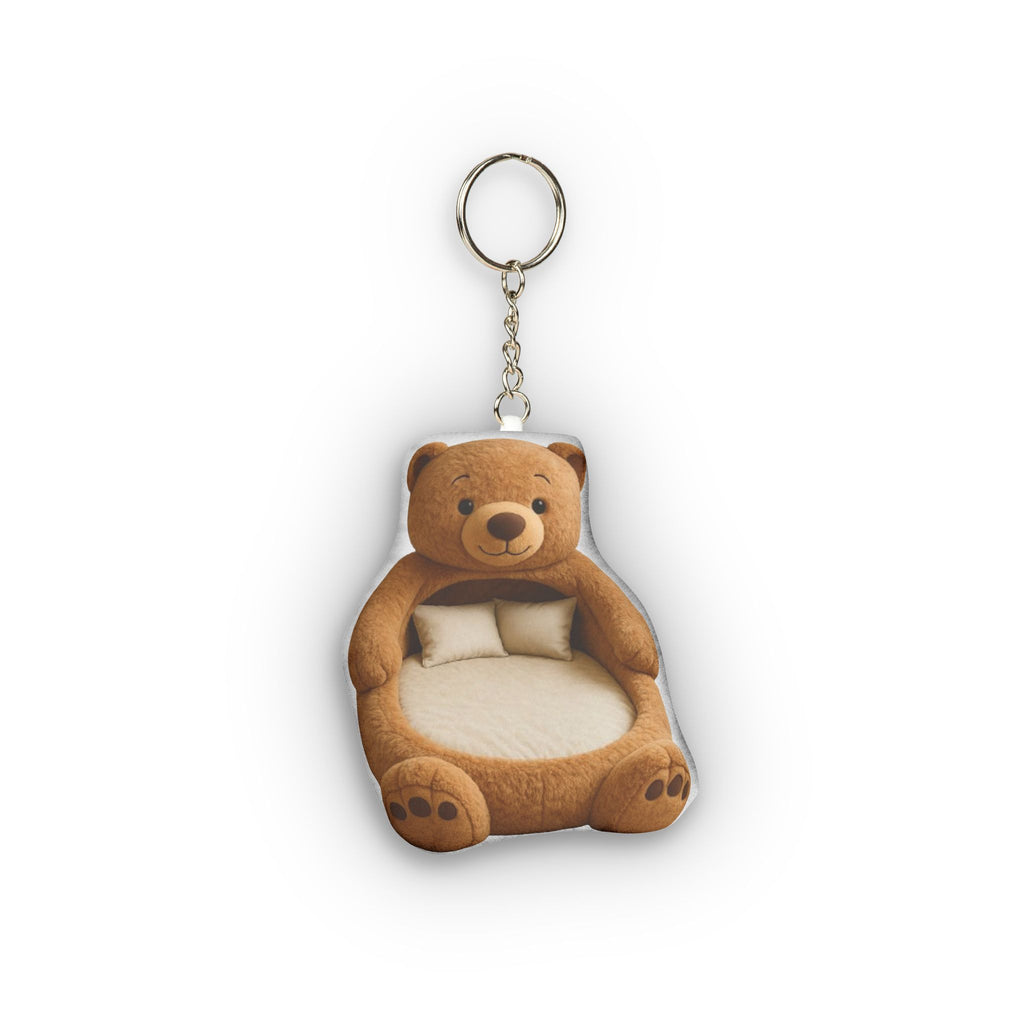 Teddy Bear Lounger Mini Plush Keychain, product mockup (1 of 2)