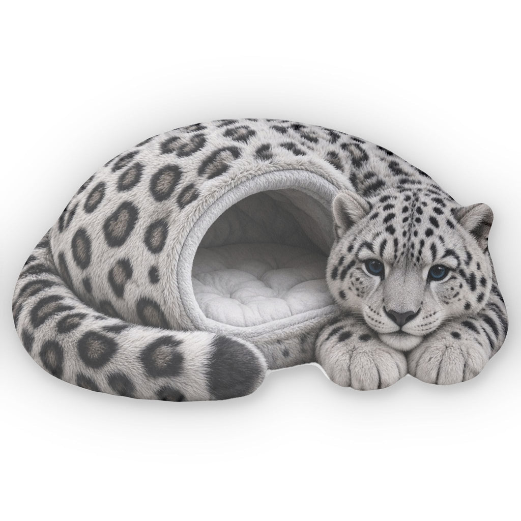 Snow Leopard Cave Lounger shaped plush pillow, product image (2 of 2)