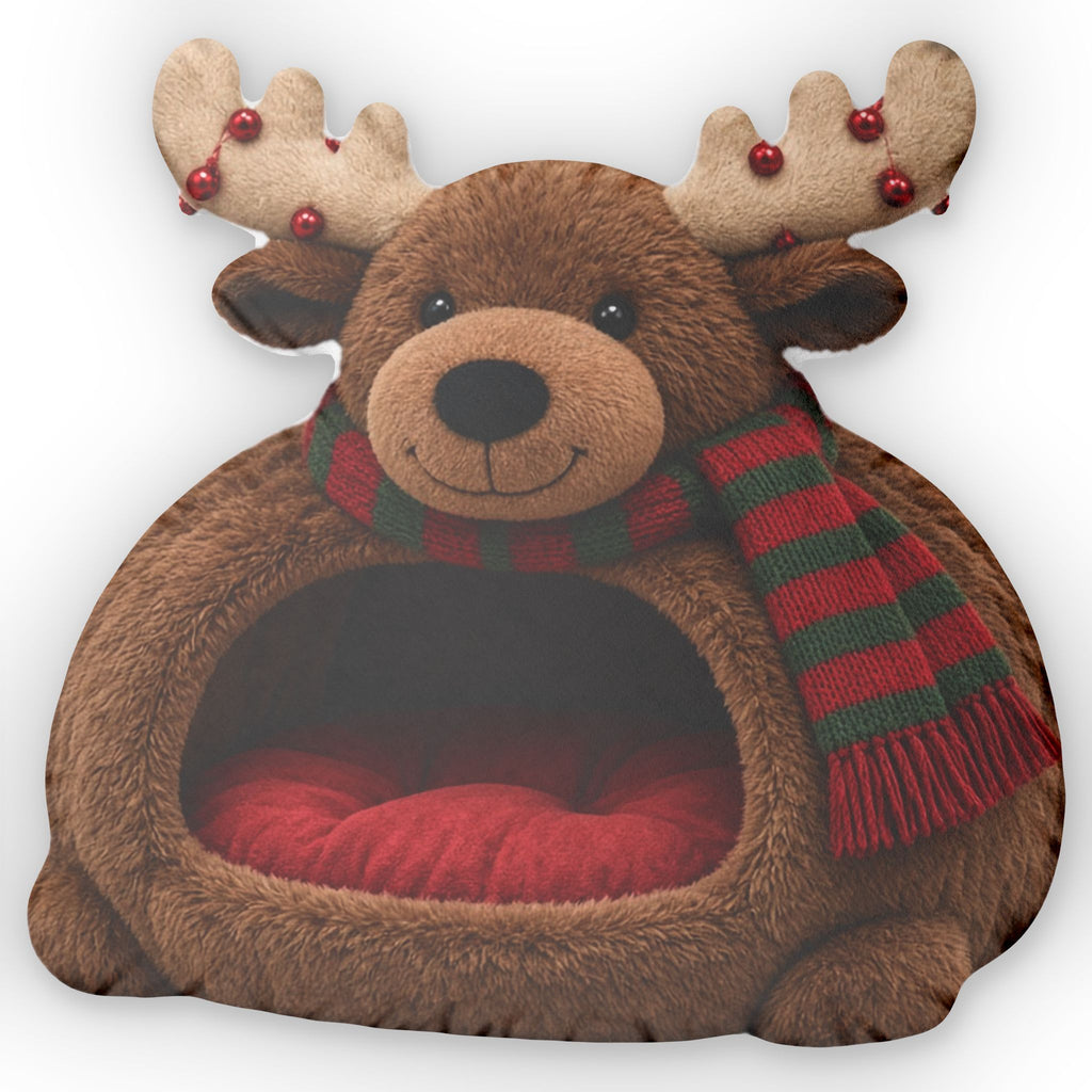 Christmas Moose Cave Lounger shaped plush pillow, product image (2 of 2)
