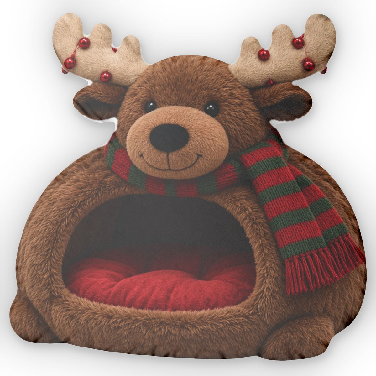 Christmas Moose Cave Lounger shaped plush pillow, product image (2 of 2)
