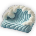 Ocean Wave Plush Shaped Pillow, product mockup (1 of 2)