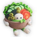 Crochet-Look Salad Bowl shaped plush pillow, product image (1 of 2)