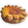 Sunflower flat plush shaped pillow, product mockup (1 of 2)