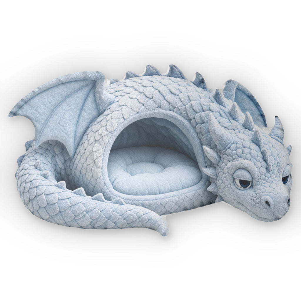 Frost Dragon Cave Lounger shaped plush pillow, product image (2 of 2)