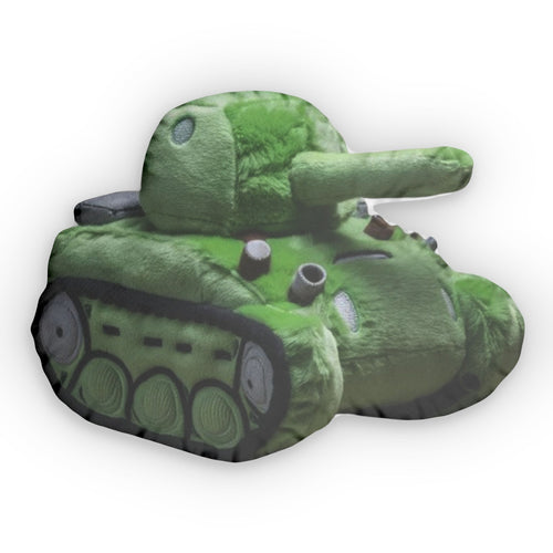 Army Green Tank shaped plush pillow, product image (1 of 2)