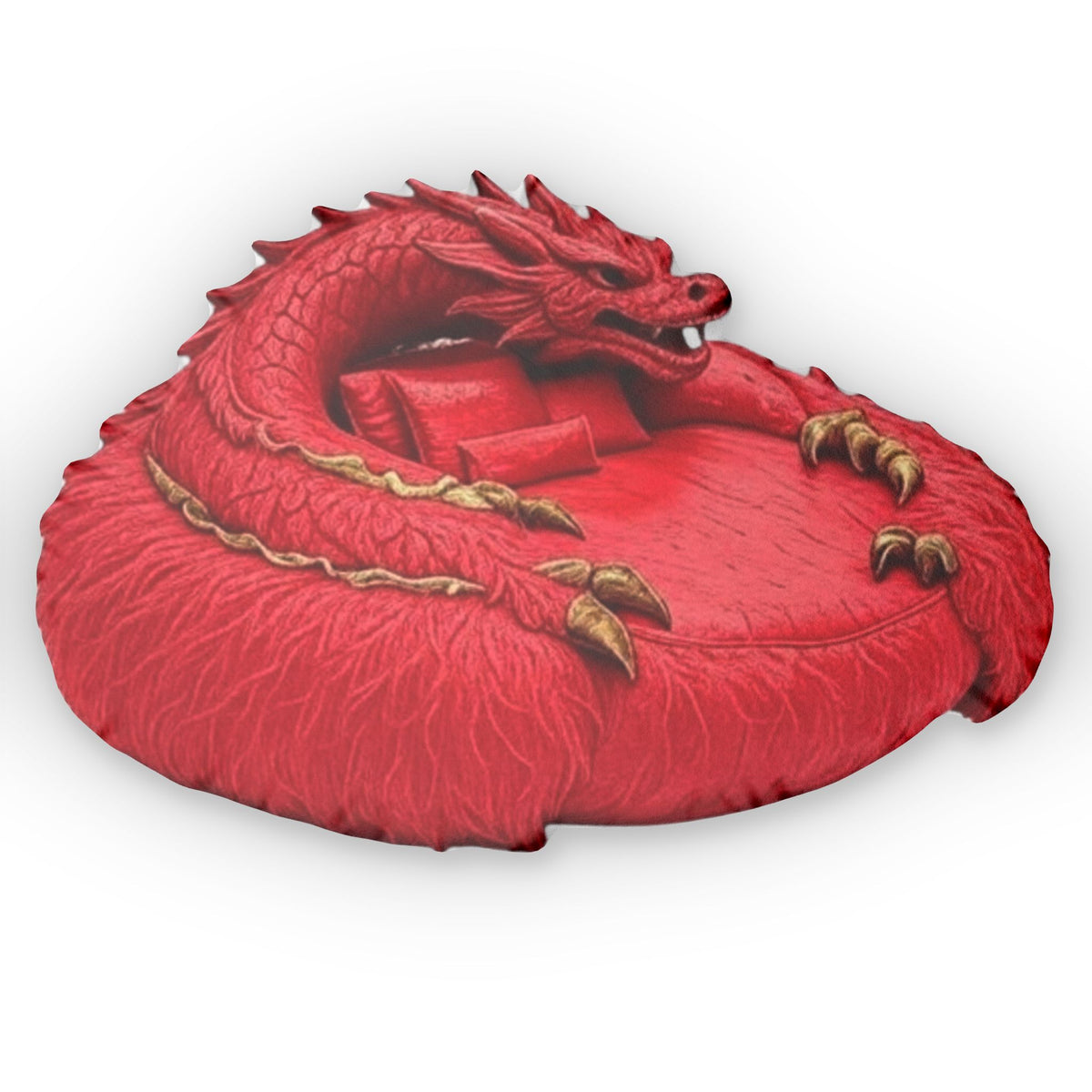 Red Mythical Dragon Lounger shaped plush pillow, product image (2 of 2)