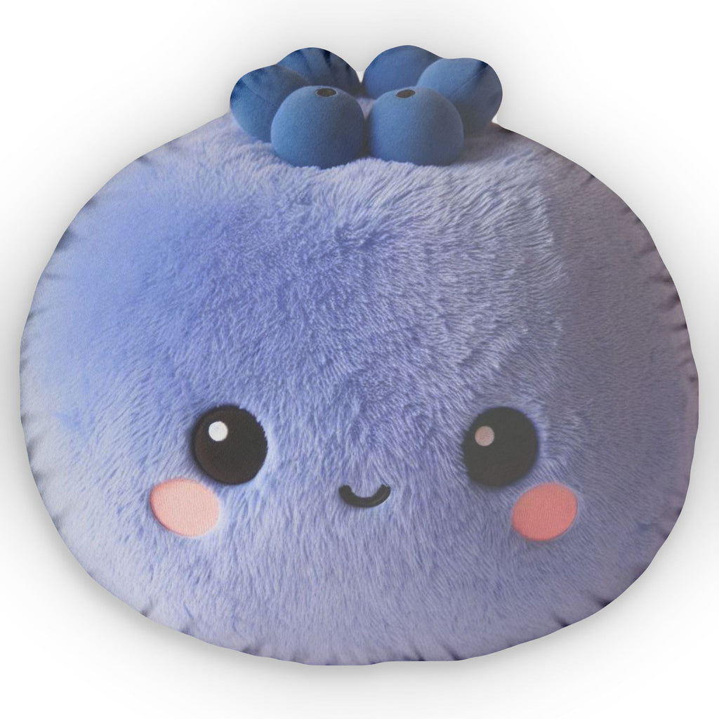 Blueberry Kawaii Plush, Shaped Pillow, product mockup (1 of 2)