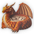 Giant Amber Dragon flat plush shaped pillow, product image (1 of 2)
