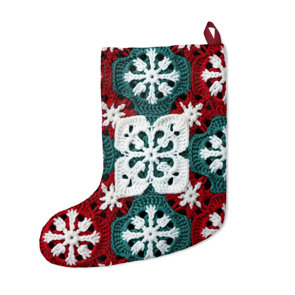 Crochet-Look Snowflake Christmas Stocking, product image (2 of 4)