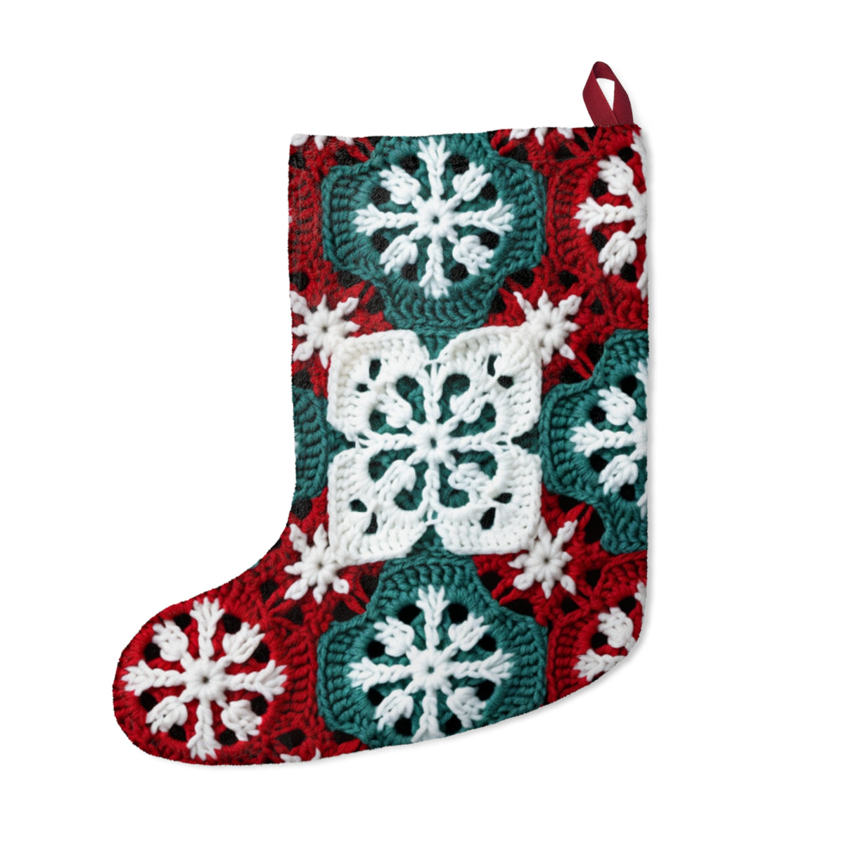 Crochet-Look Snowflake Christmas Stocking, product image (2 of 4)