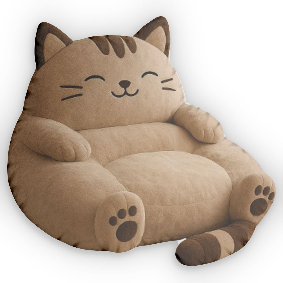 Kawaii Cat Lounger shaped plush pillow, product image (1 of 2)