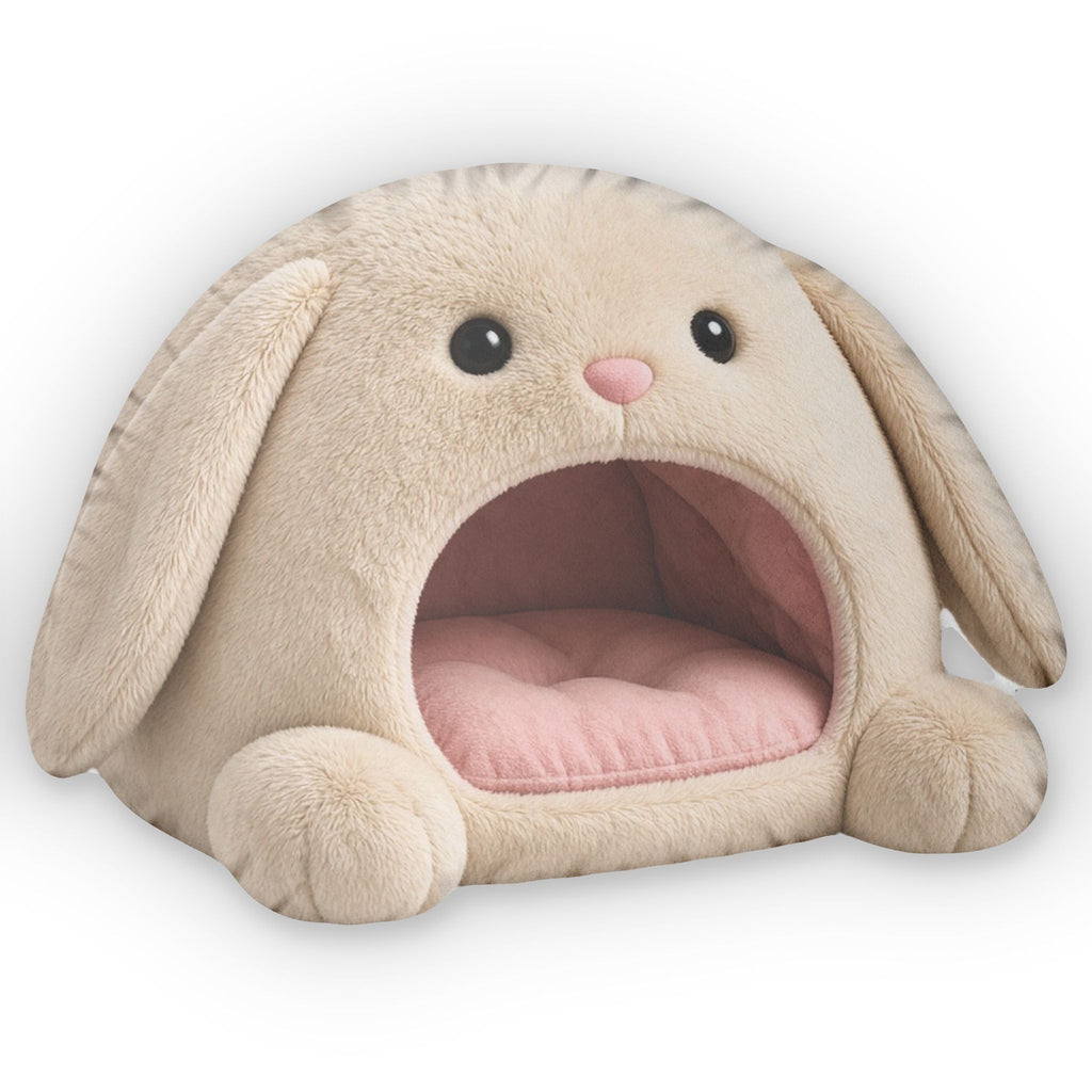 Giant Bunny Cave Lounger shaped plush pillow, product image (2 of 2)