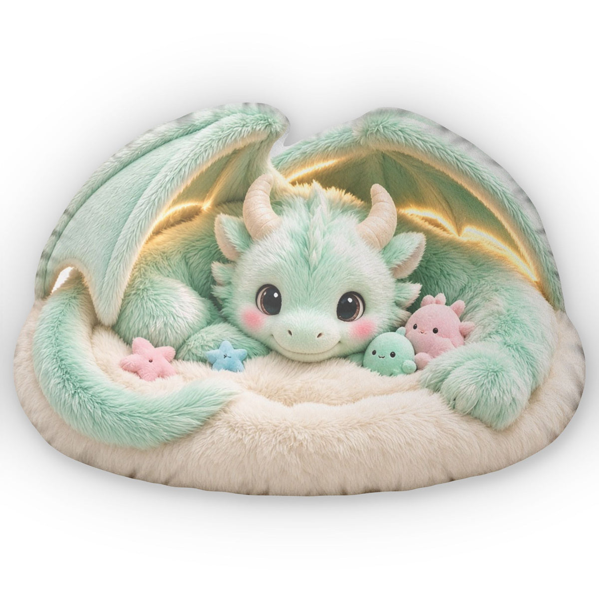 Mint Cloud Dragon Nest Lounger shaped plush pillow, product image (2 of 2)