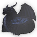 Giant Midnight Dragon flat plush shaped pillow, product mockup (1 of 2)