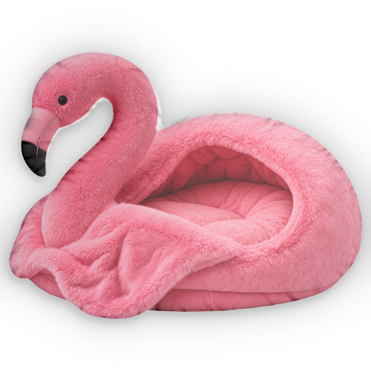 Giant Flamingo Cave Lounger shaped plush pillow, product image (1 of 2)