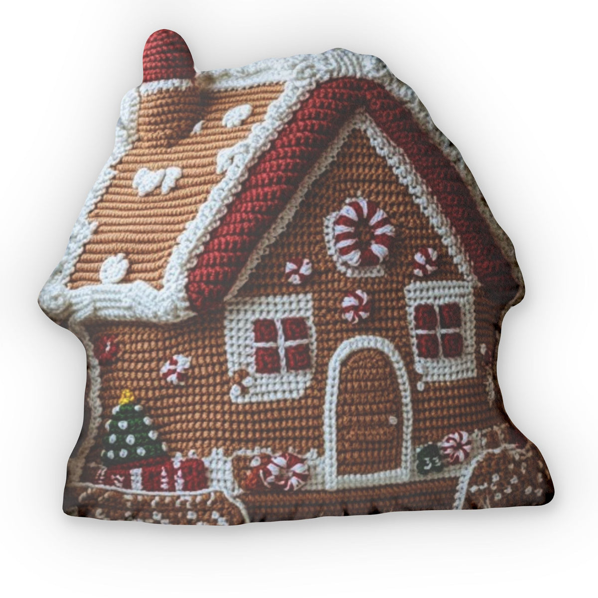 Gingerbread House shaped plush pillow, product image (2 of 2)